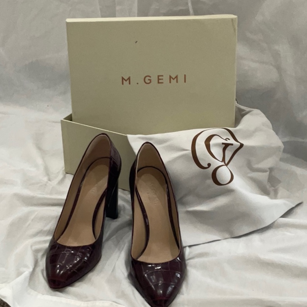 M. Gemi Lustro 90MM Women's Burgundy Heels